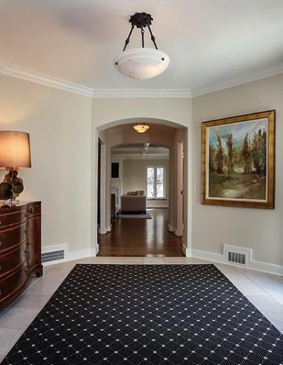 Foyer interior, by Anne Marie Weissend, Design Associates. We are a full-service Interior Design firm in Rochester NY.